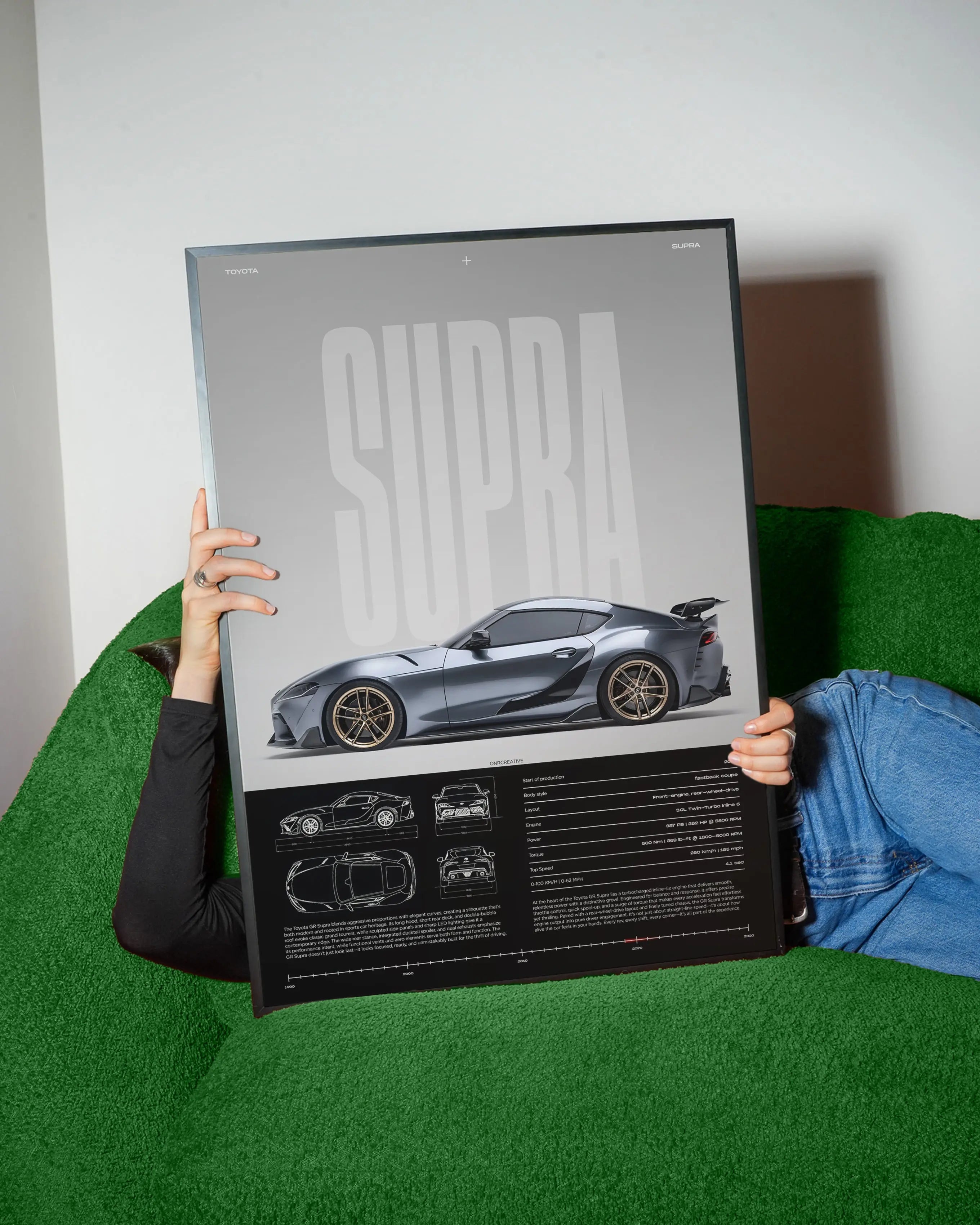 Toyota GR Supra Car Poster - image 3