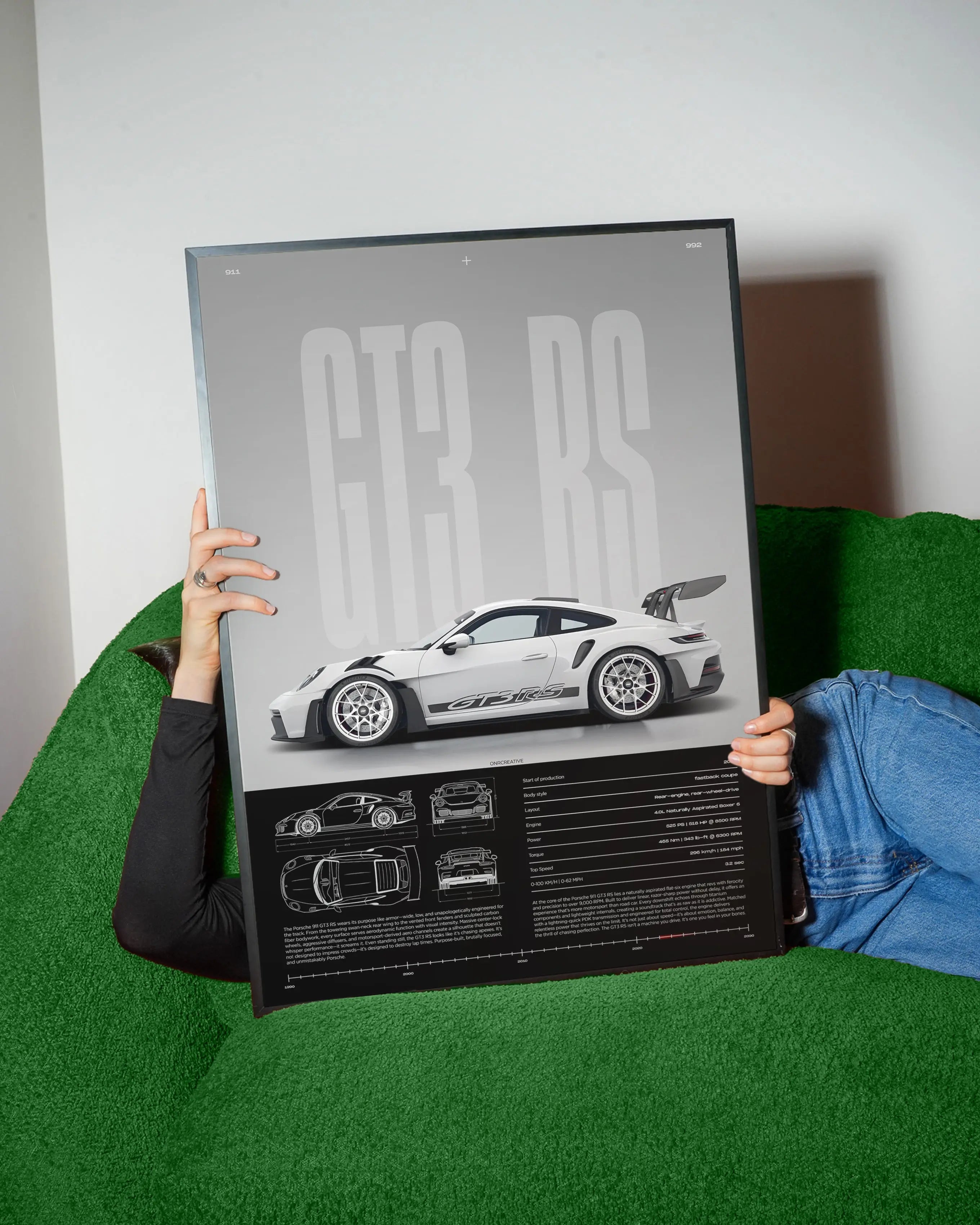 Porsche 911 GT3 RS Car Poster - image 3