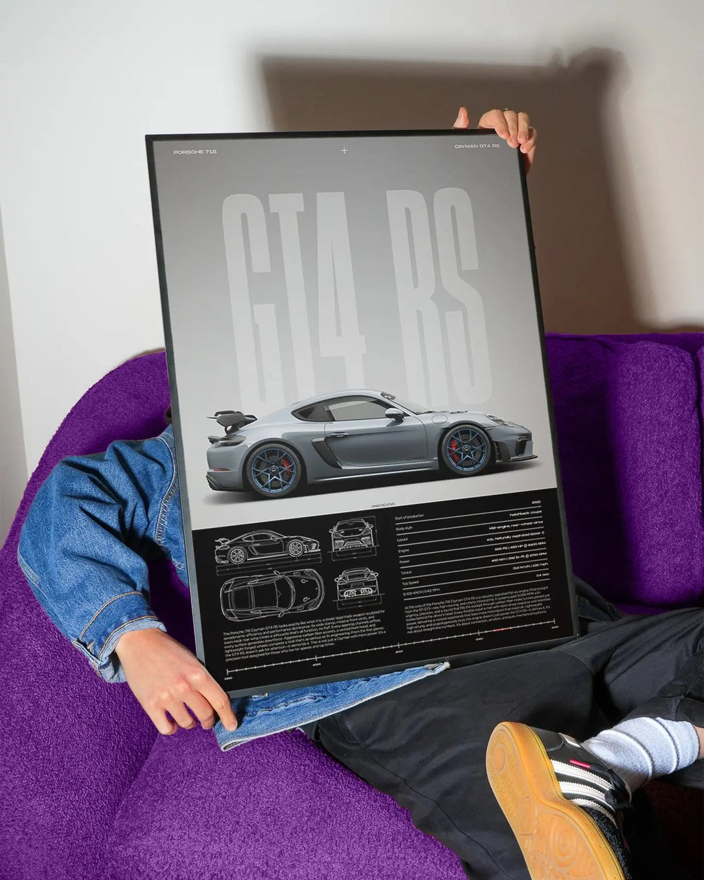 Porsche 718 Cayman GT4 RS Car Poster - image 3