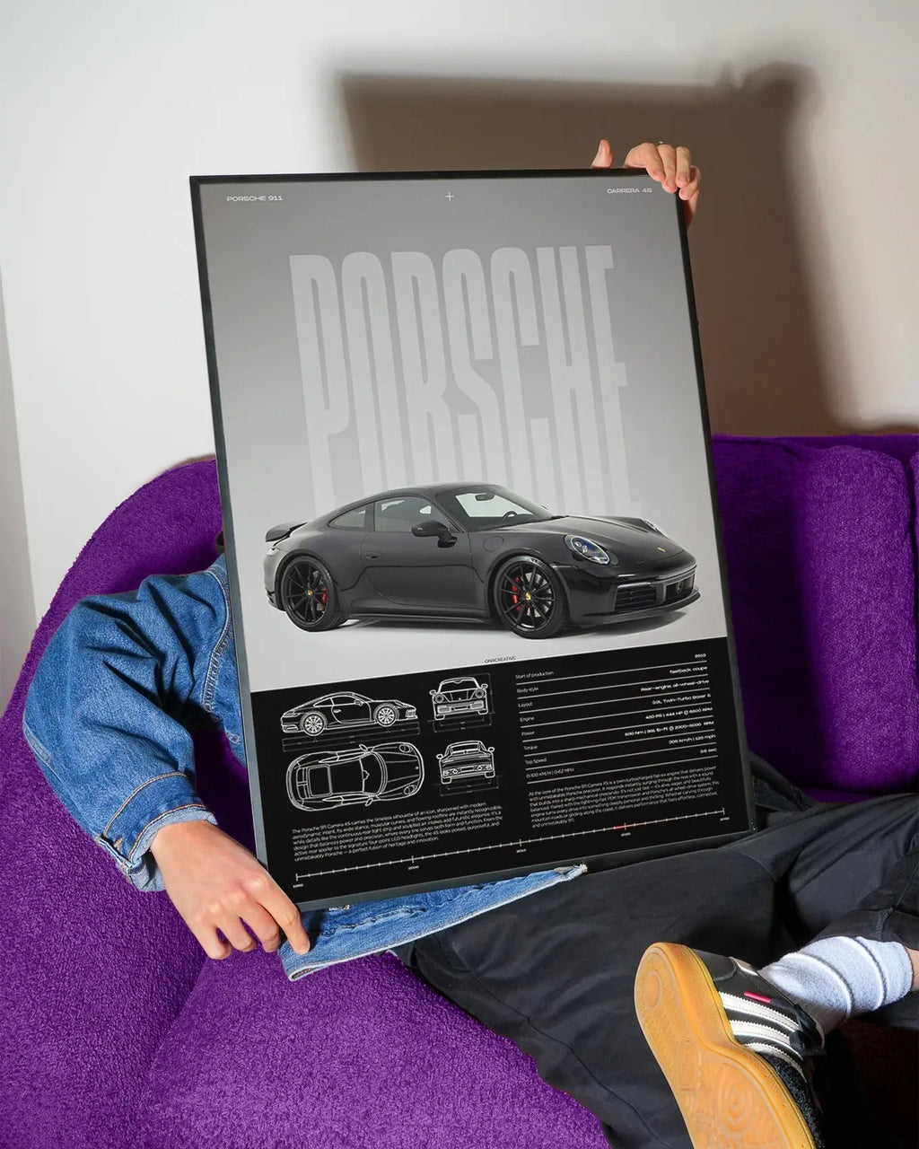 Porsche 911 Carrera 4S Car Poster - image 3