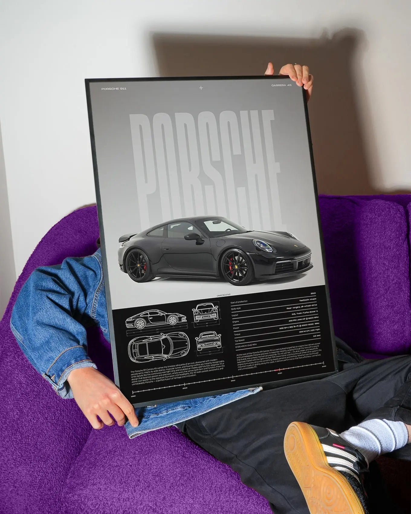 Porsche 911 Carrera 4S Car Poster - image 3