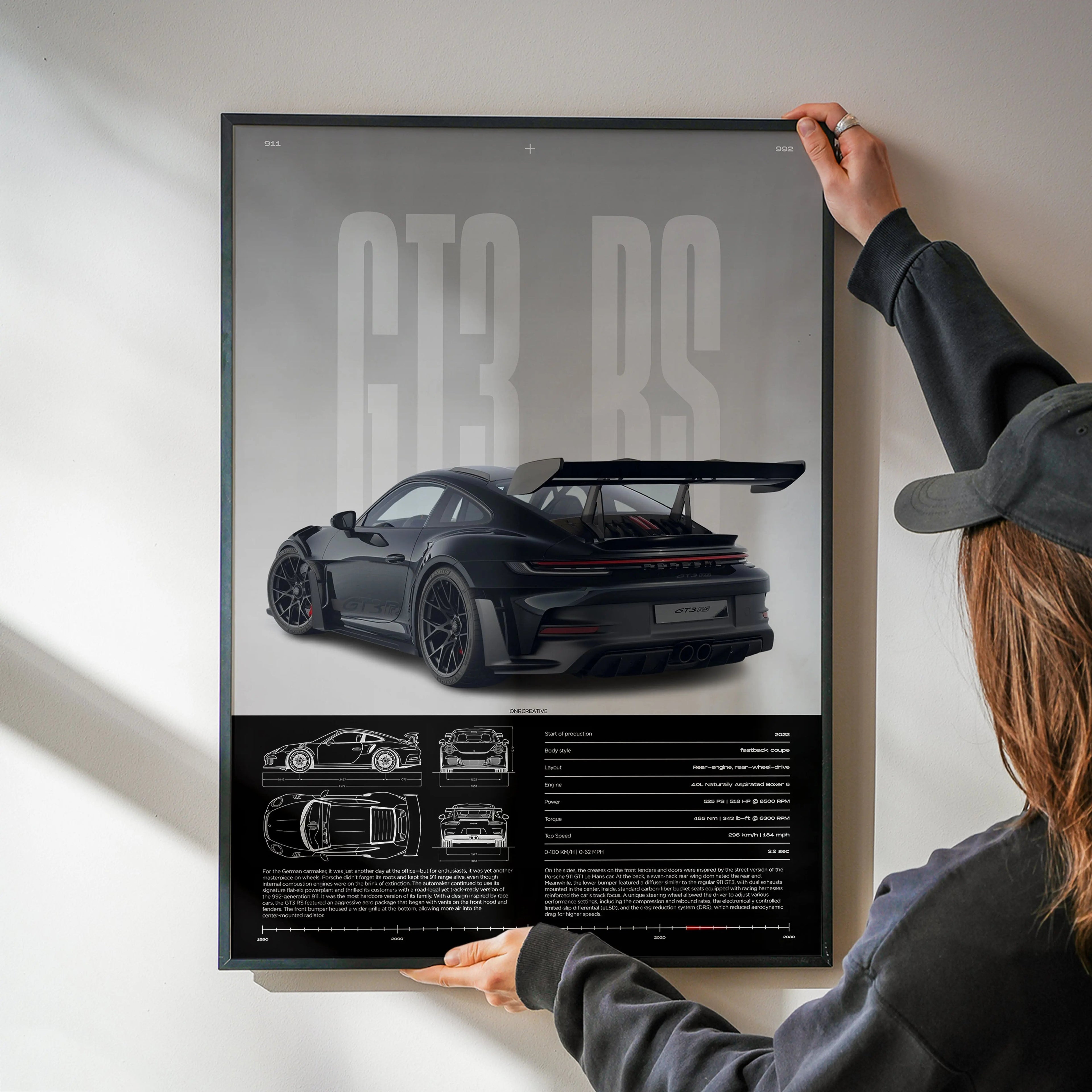 Porsche 911 GT3 RS Car Poster - image 3