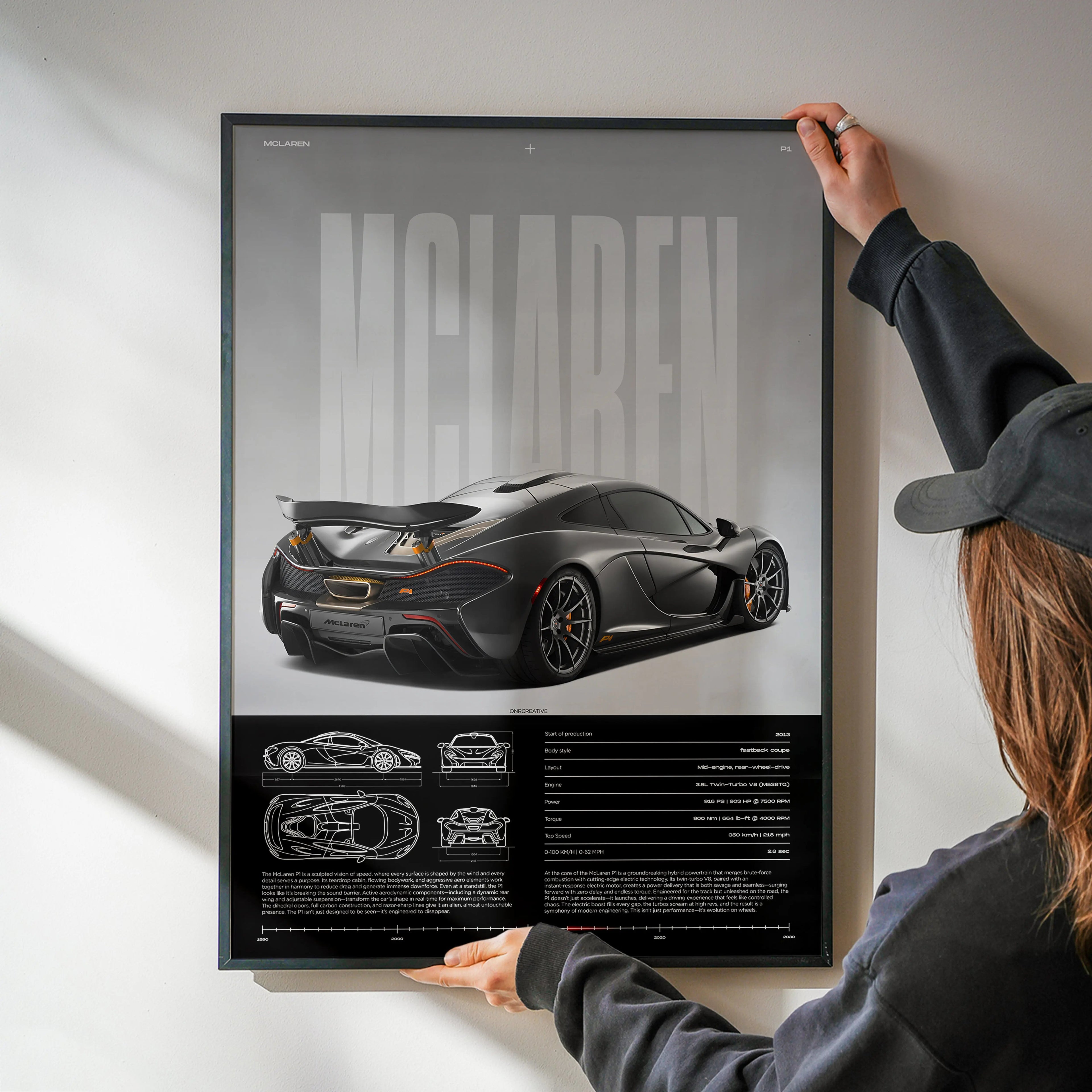 McLaren P1 Car Poster - image 3
