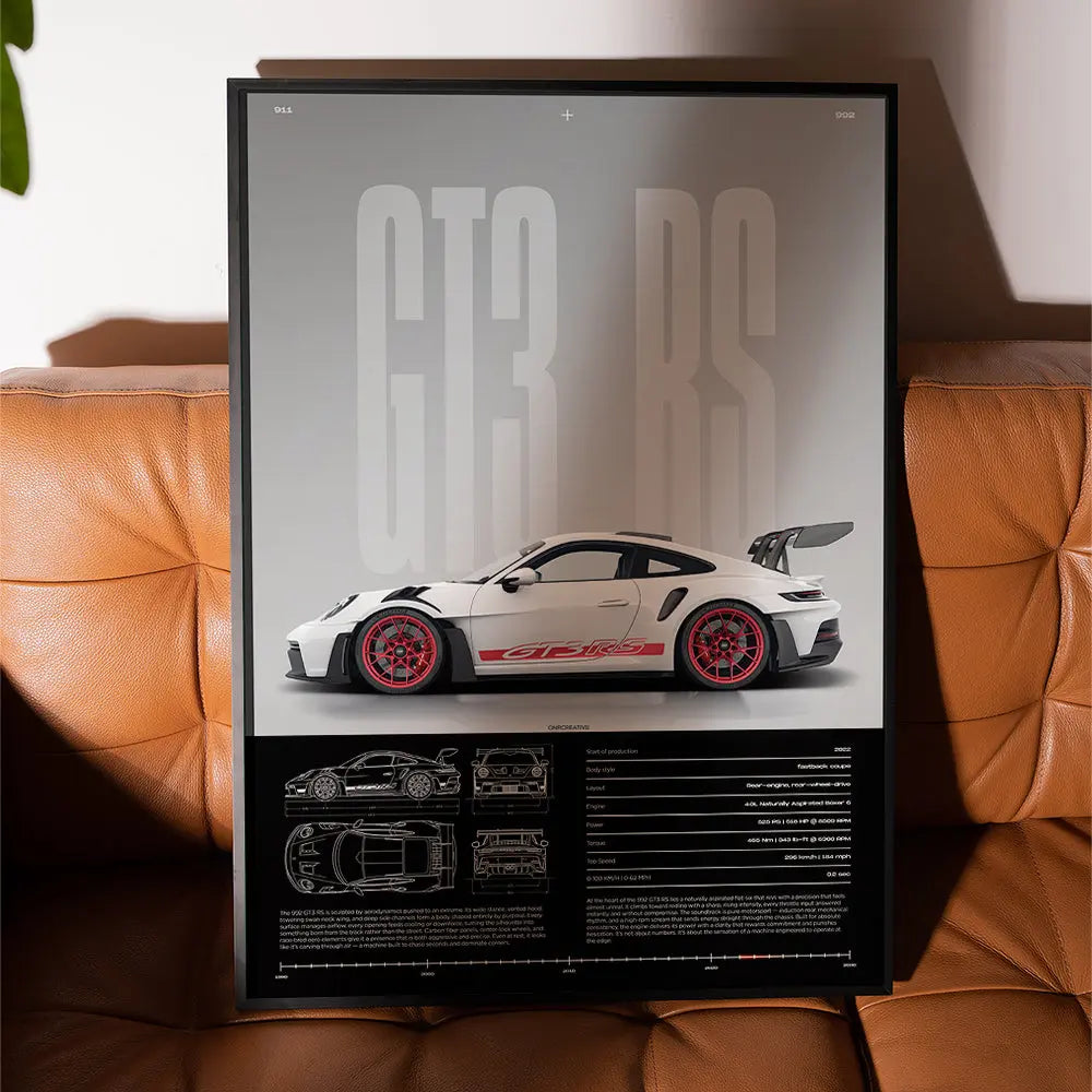 Porsche 911 GT3 RS 992 Car Poster - image 2