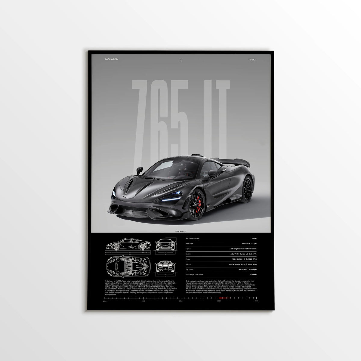 McLaren 765LT Car Poster - image 1