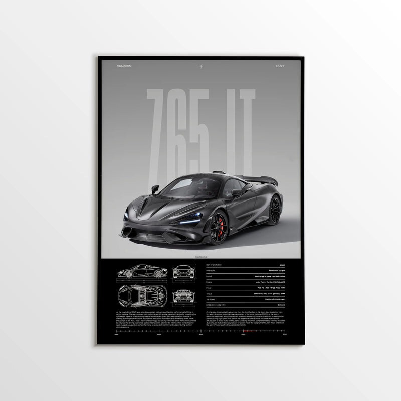 McLaren 765LT Car Poster