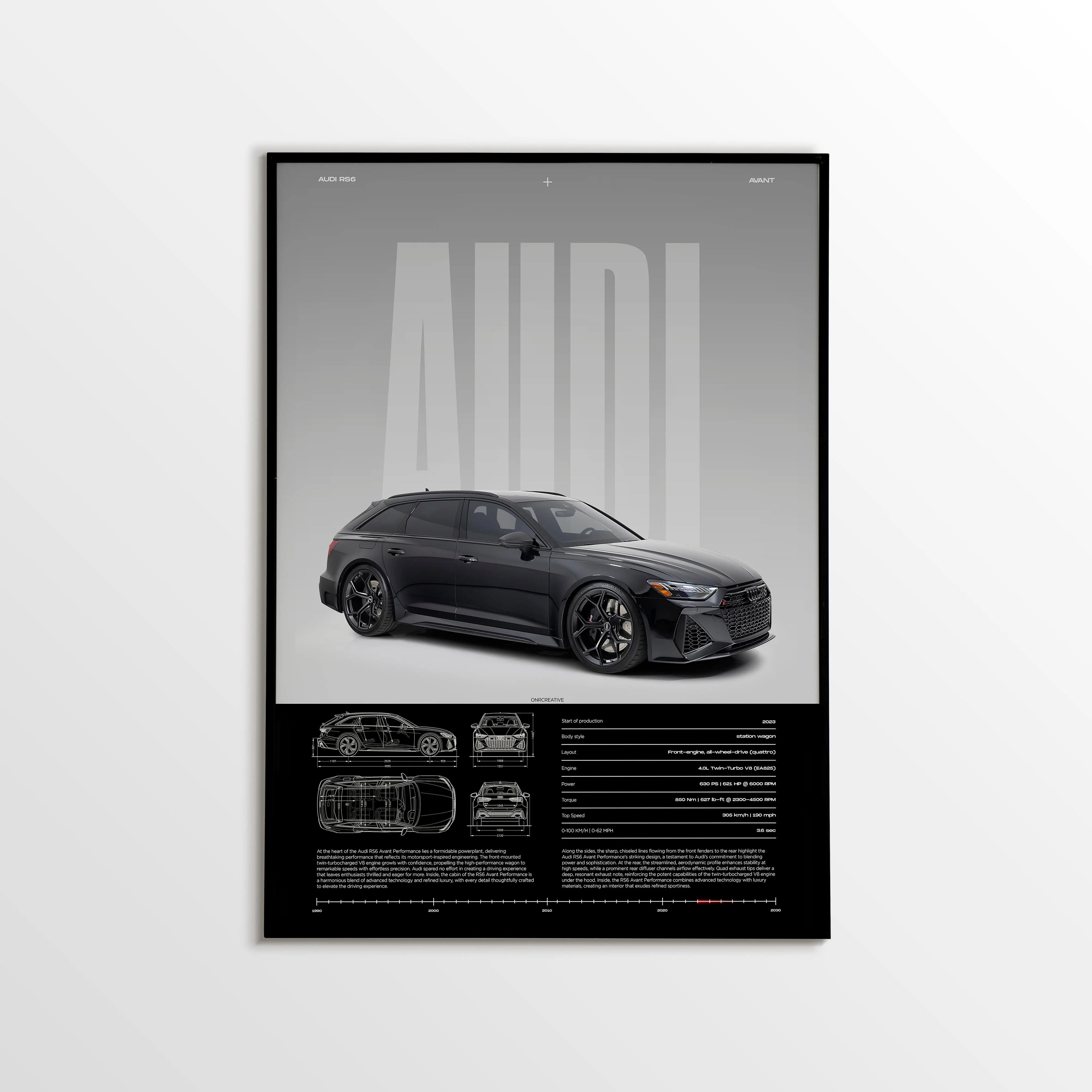 Audi RS6 Avant Car Poster - image 1