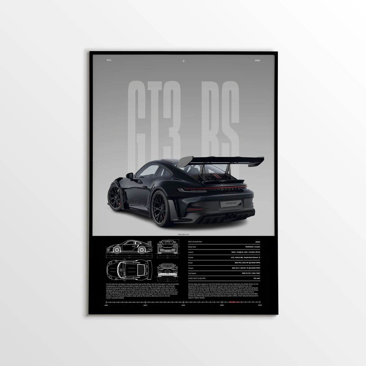 Porsche 911 GT3 RS Car Poster - image 1