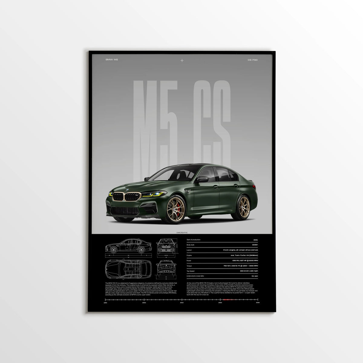 BMW M5 CS Car Poster - image 1