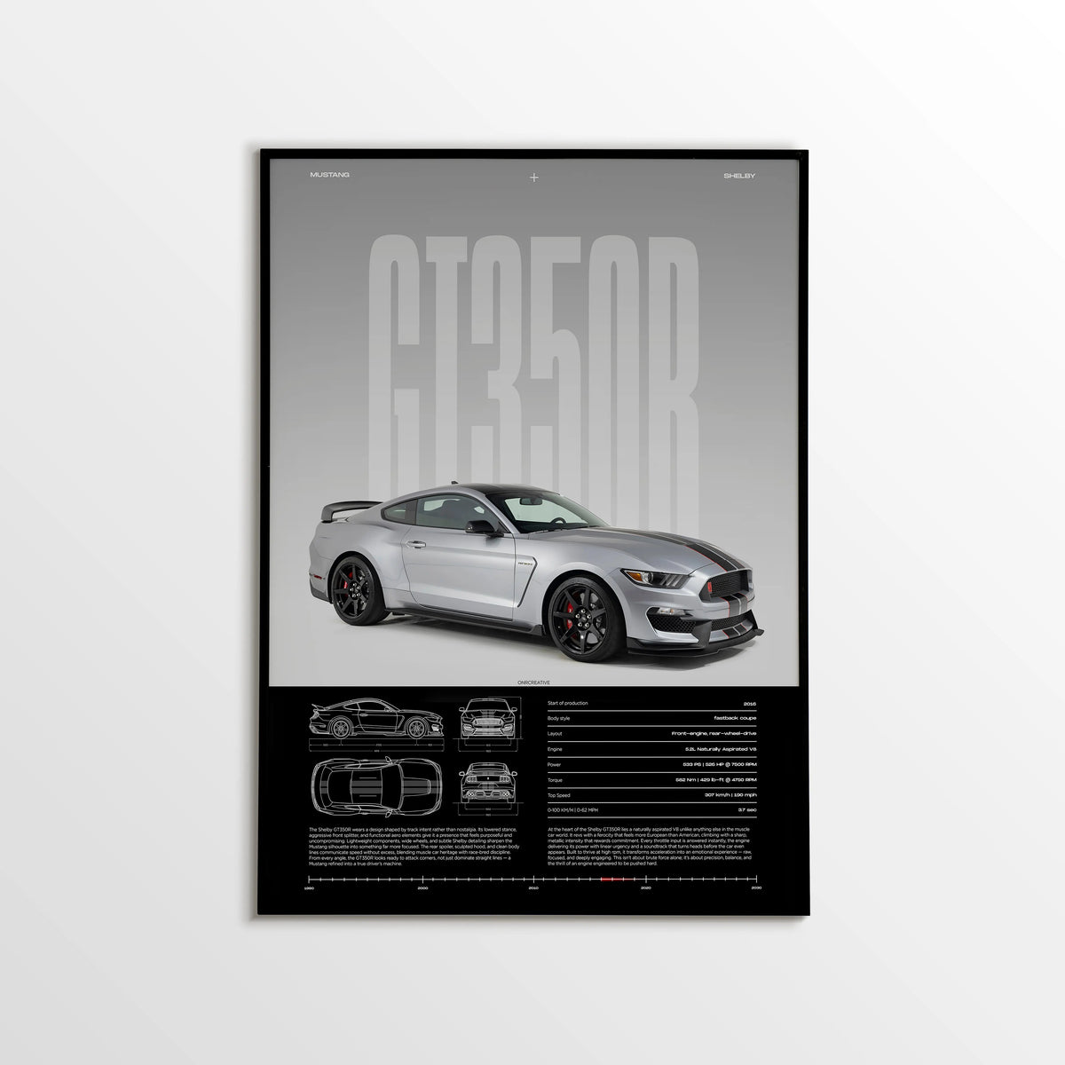 Ford Mustang Shelby GT350R Car Poster - image 1