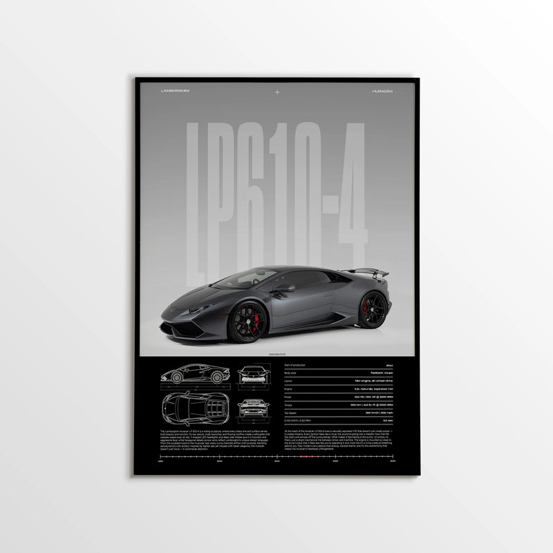 Lamborghini Huracan Car Poster