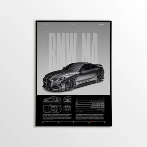 BMW M4 Competition xDrive Car Poster - image 1
