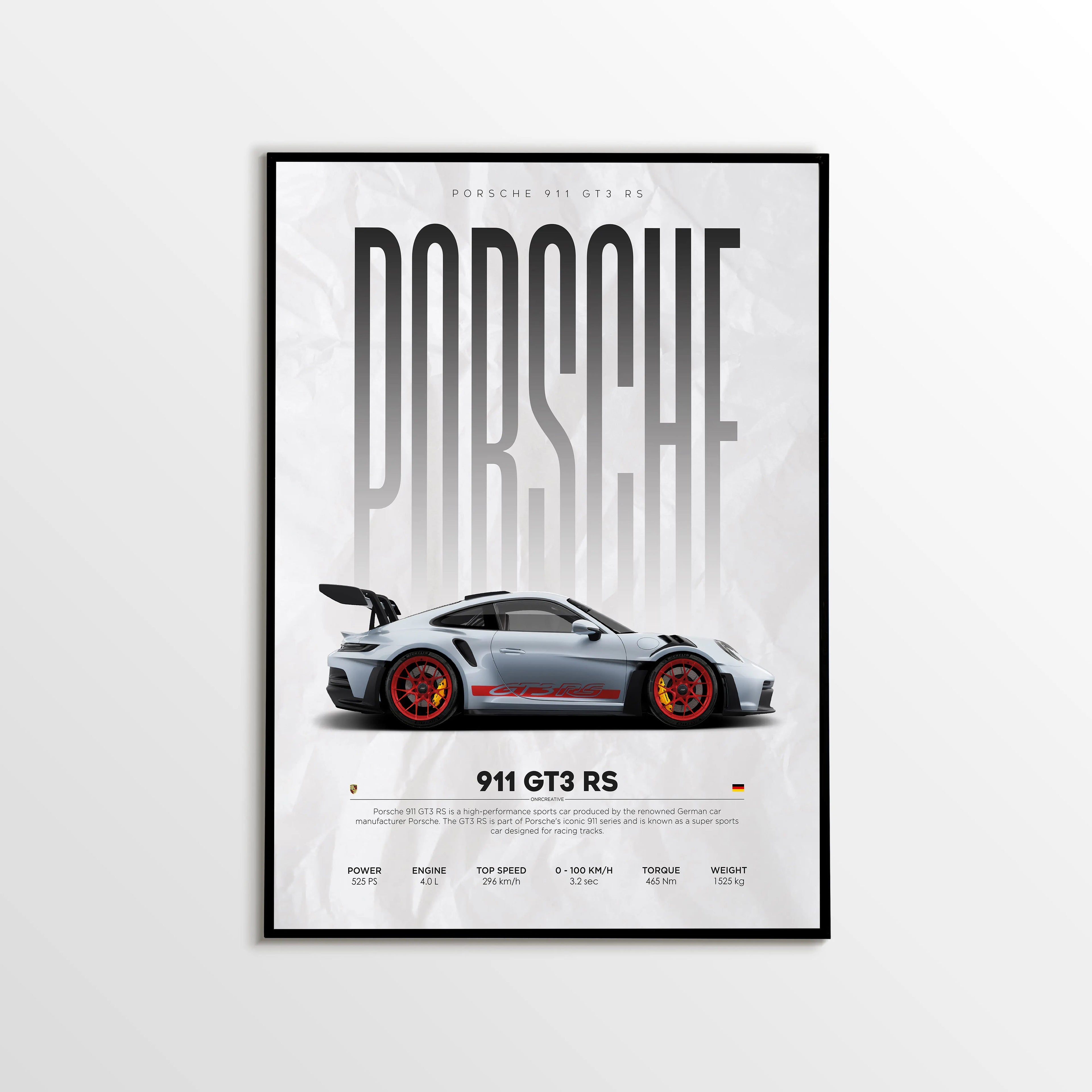 Porsche 911 GT3 RS Car Poster - image 1
