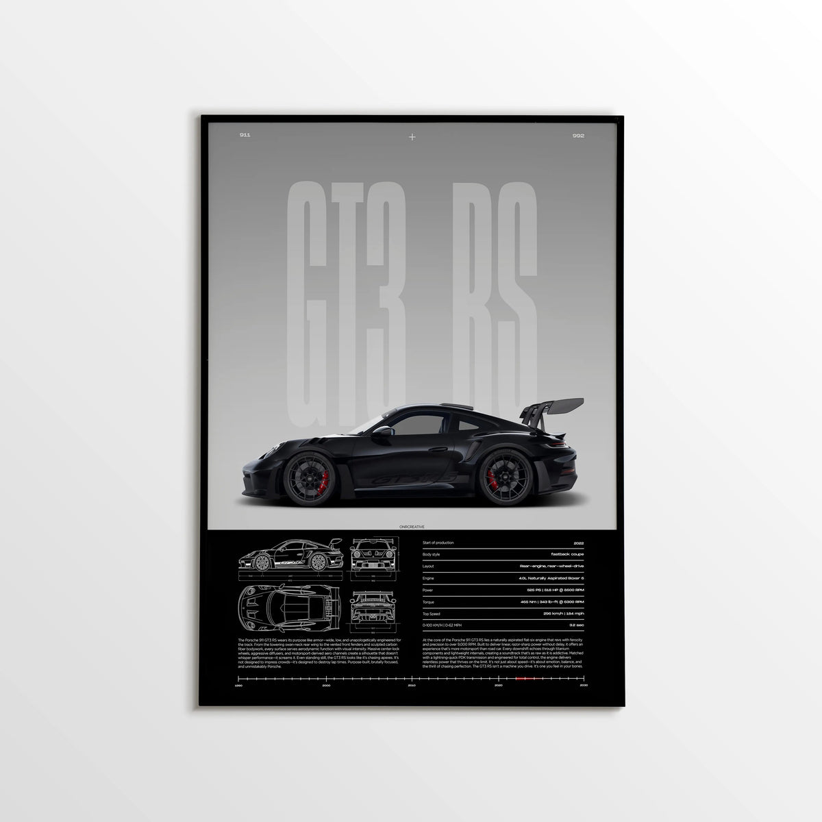 Porsche 911 GT3 RS Car Poster - image 1