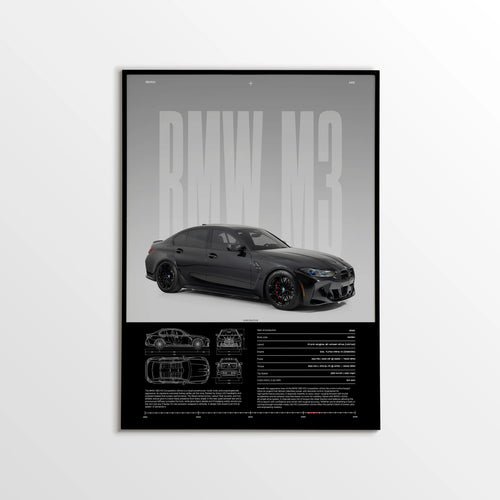 BMW M3 Competition G80 Car Poster - image 1