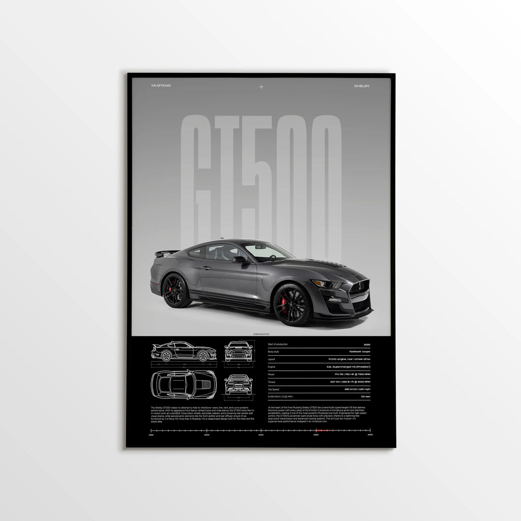 Ford Mustang Shelby GT500 Car Poster - image 1