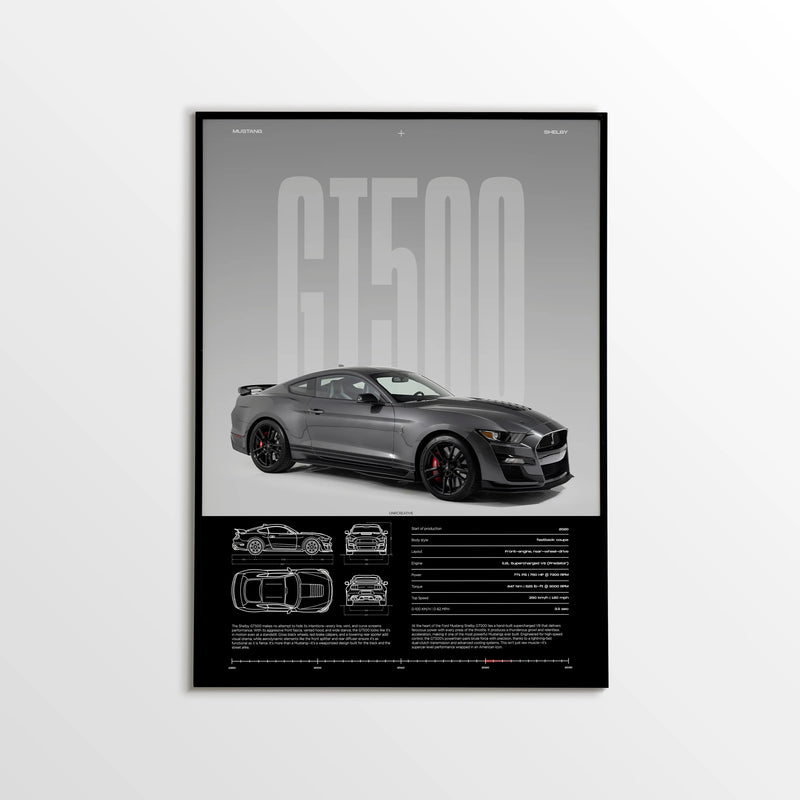 Ford Mustang Shelby GT500 Car Poster