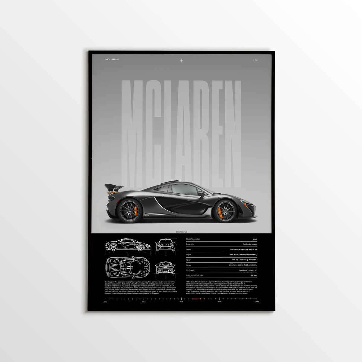 McLaren P1 Car Poster - image 1