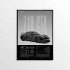 Porsche 718 Cayman GT4 Car Poster - image 1