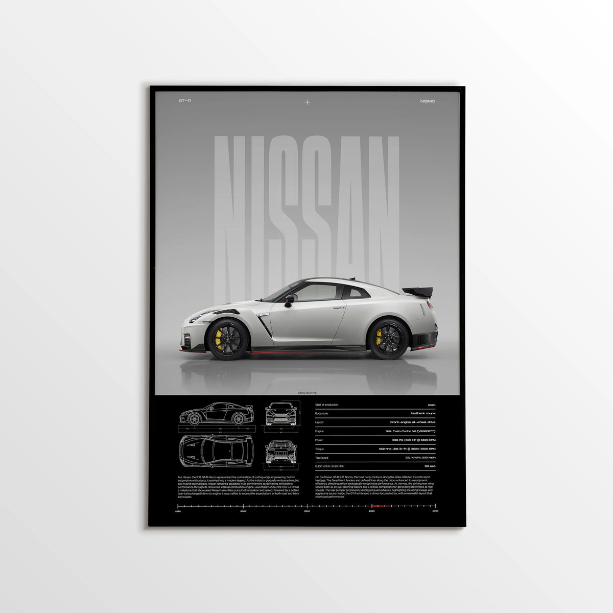 Nissan GT-R R35 Nismo Car Poster - image 1