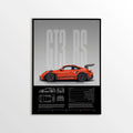 Porsche 911 GT3 RS 992 Lava Orange Car Poster - image 1