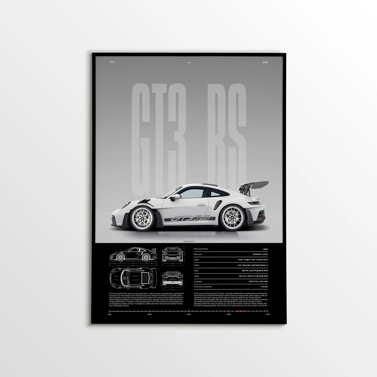 Porsche 911 GT3 RS Car Poster - image 1