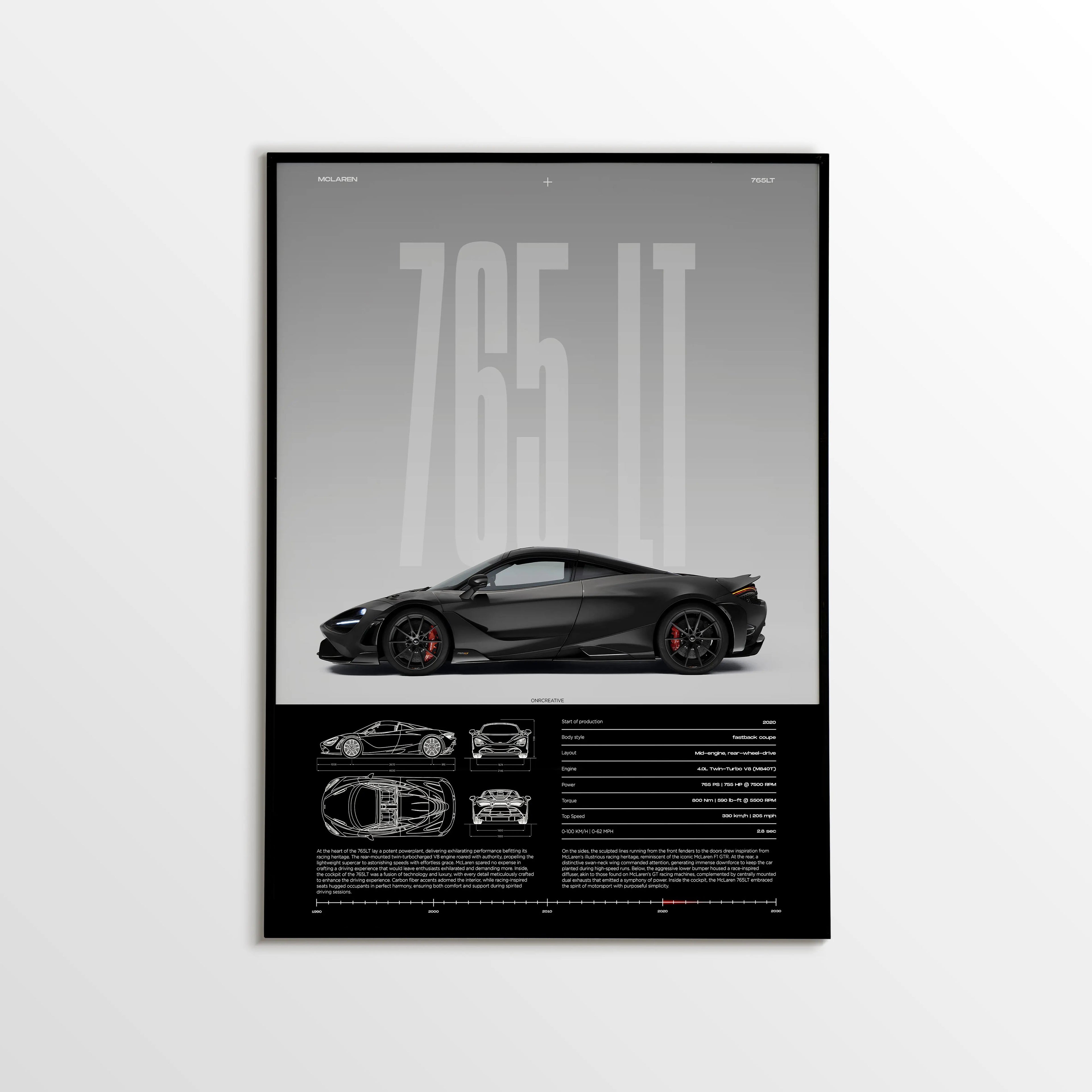 McLaren 765LT Car Poster - image 1