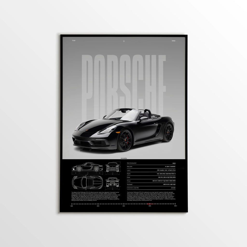 Porsche 718 Boxster GTS Car Poster - image 1
