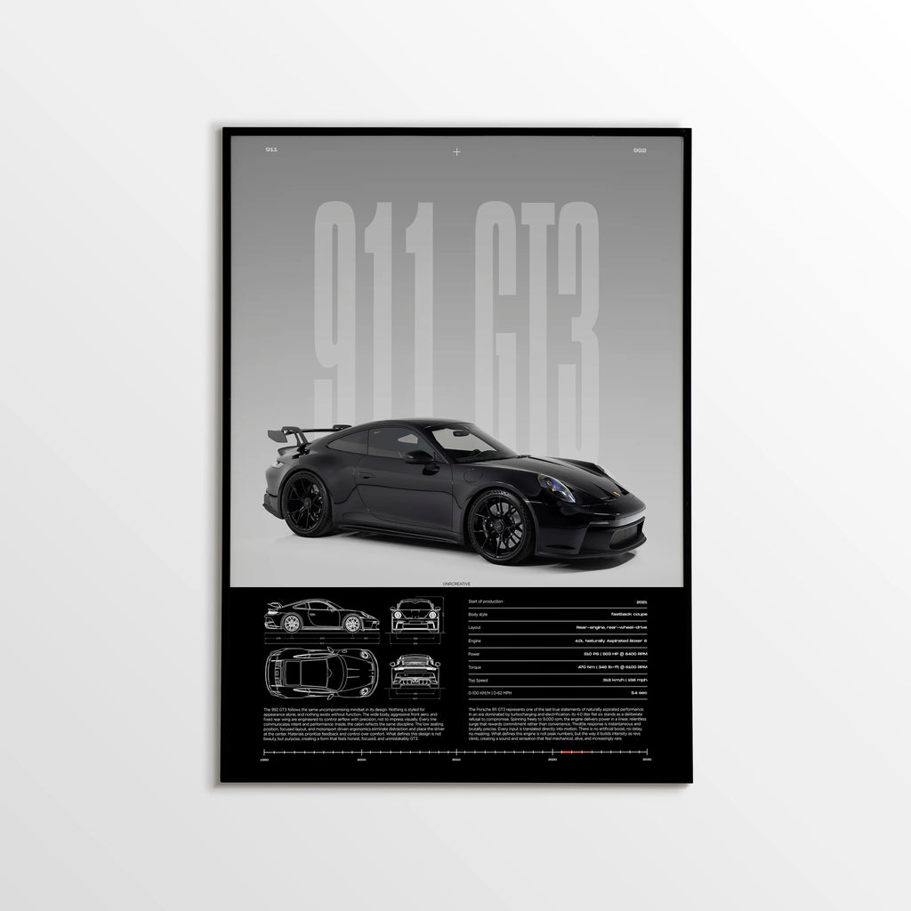 Porsche 911 GT3 992 Car Poster - image 1