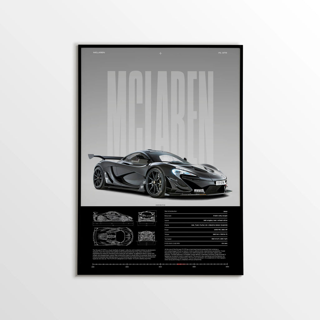 McLaren P1 GTR Car Poster - image 1