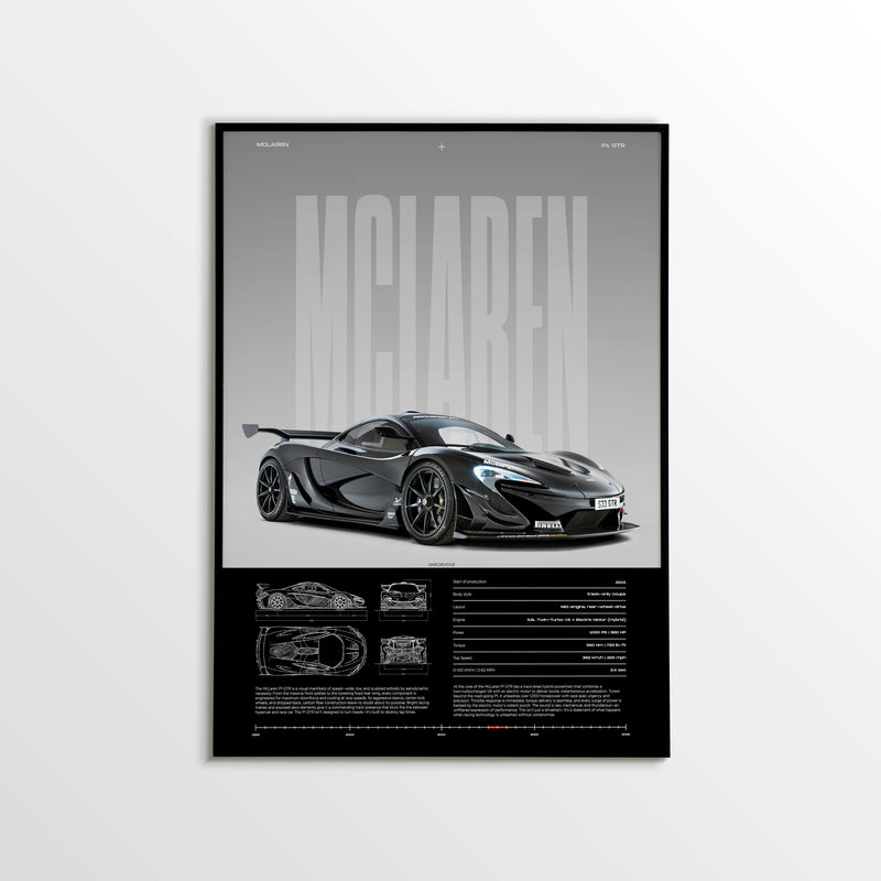 McLaren P1 GTR Car Poster