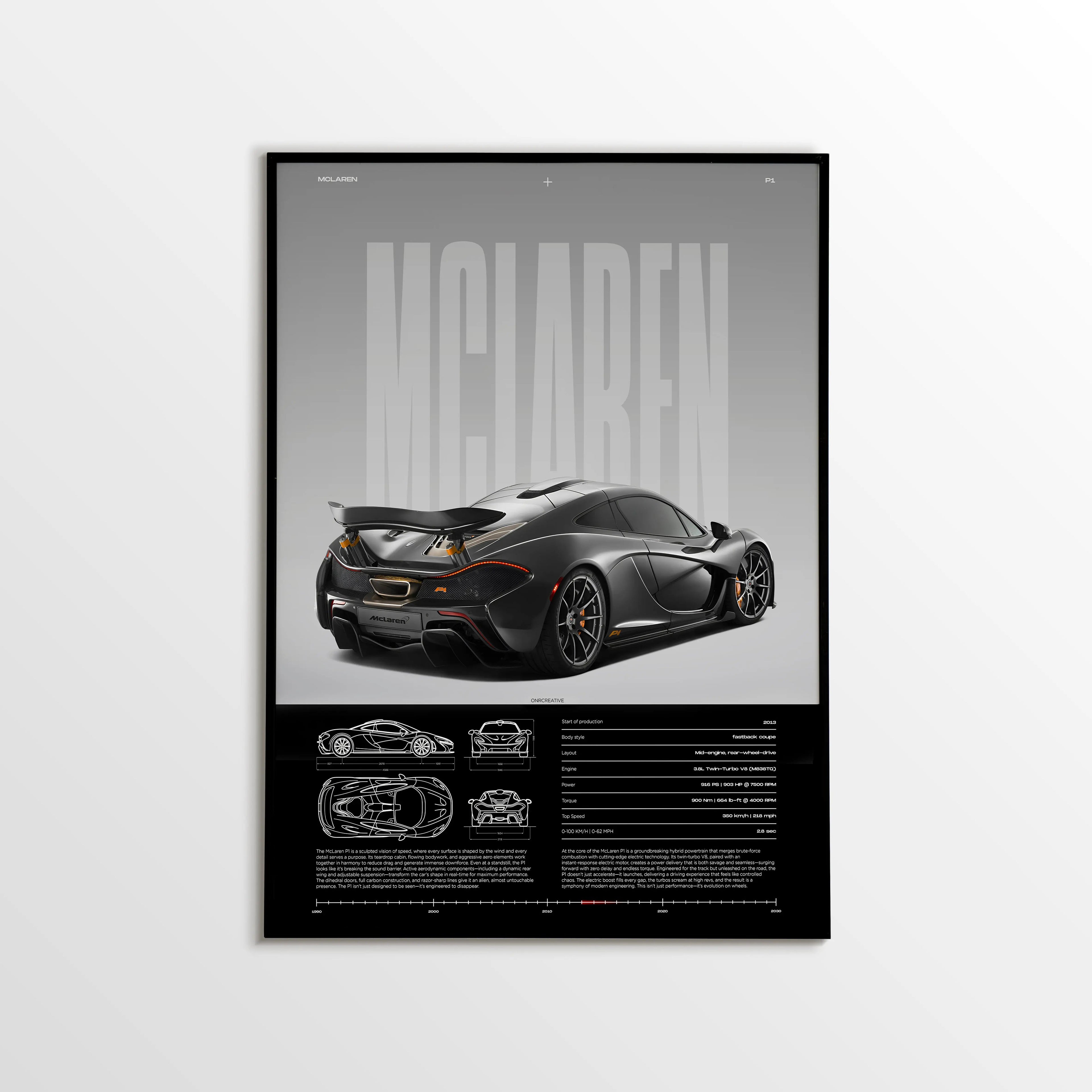 McLaren P1 Car Poster - image 1