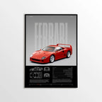 Ferrari F40 Car Poster - image 1