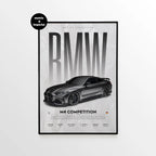 BMW M4 Competition G82 Car Poster - image 1
