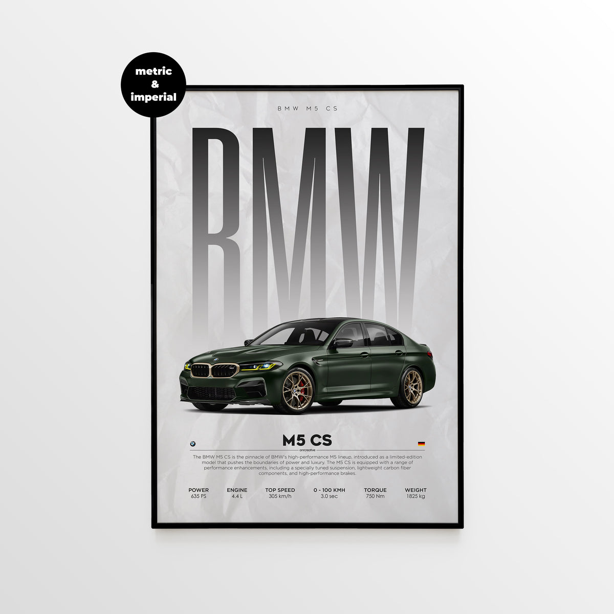 BMW M5 CS Poster - image 1
