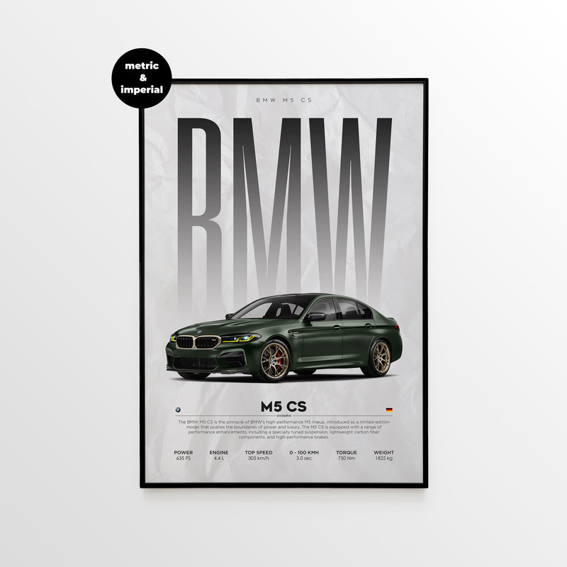 BMW M5 CS Poster