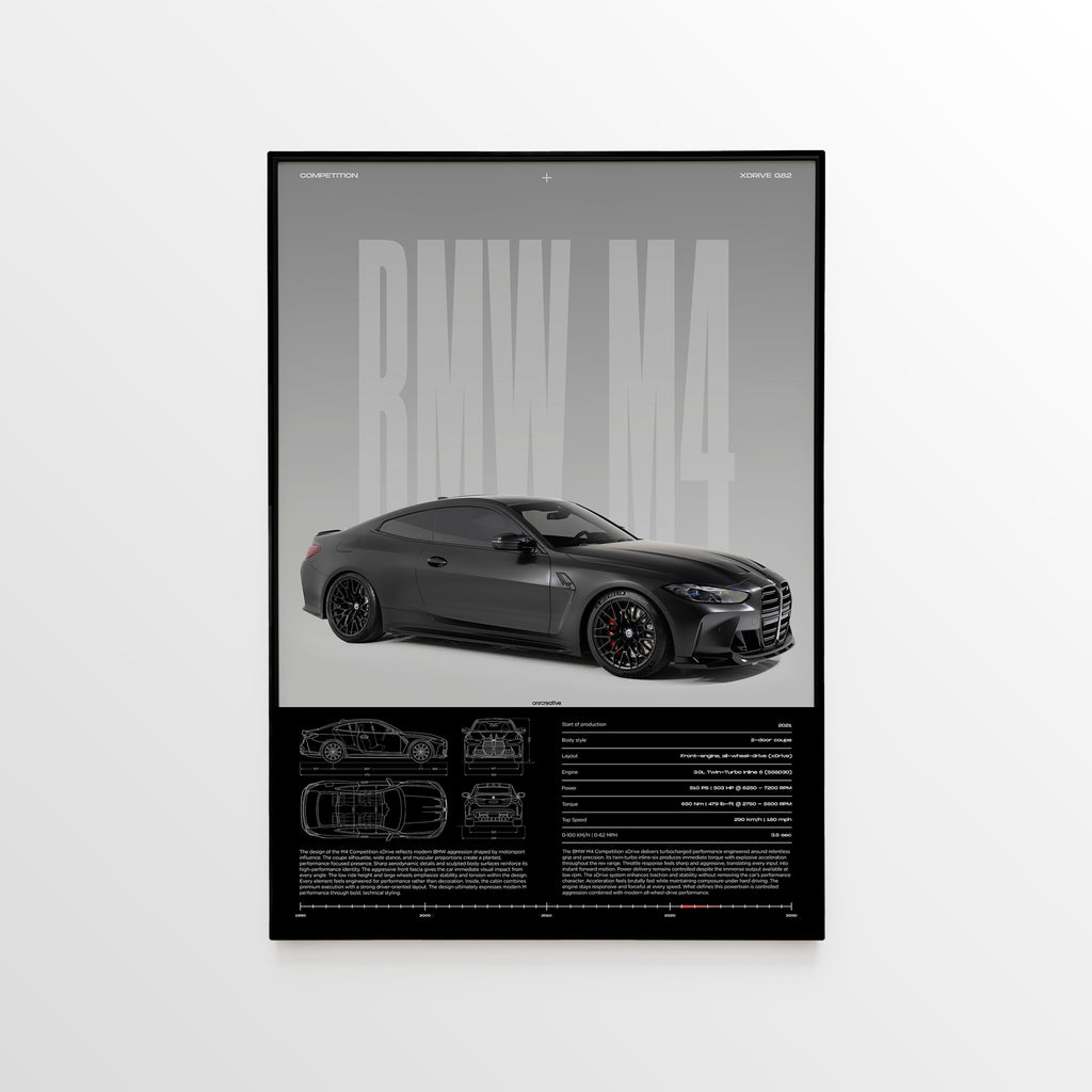 BMW M4 Competition (G82) Car Poster - image 1