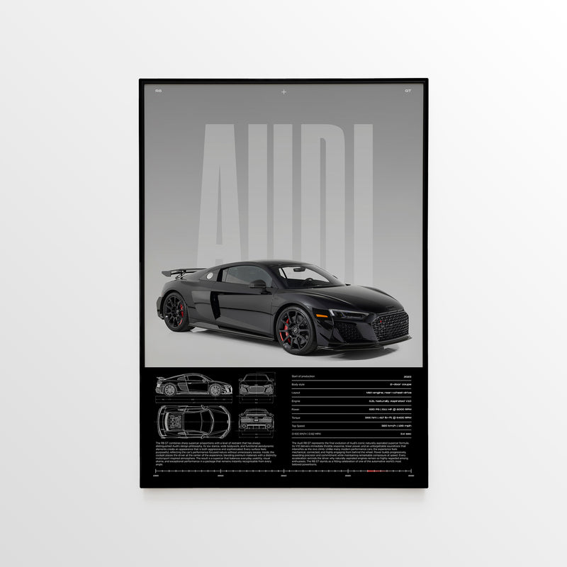 Audi R8 V10 GT Car Poster
