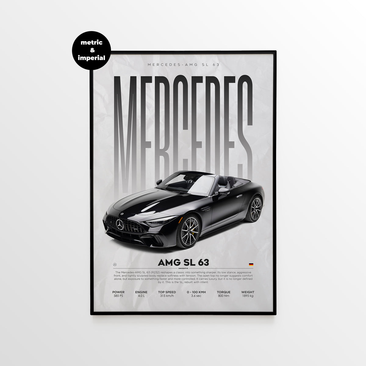 Mercedes-AMG SL 63 (R232) Poster - image 1