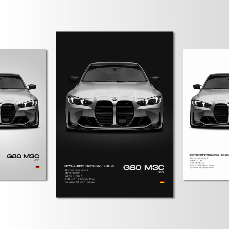 BMW G80 M3 Competition xDrive (G80 LCI) Poster