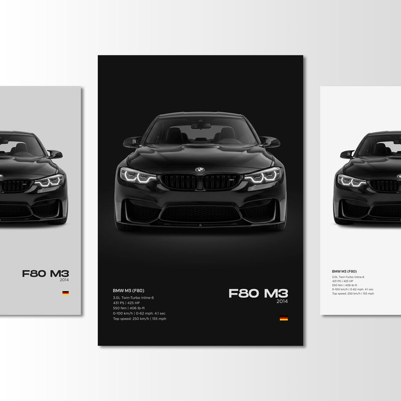 BMW F80 M3 Poster