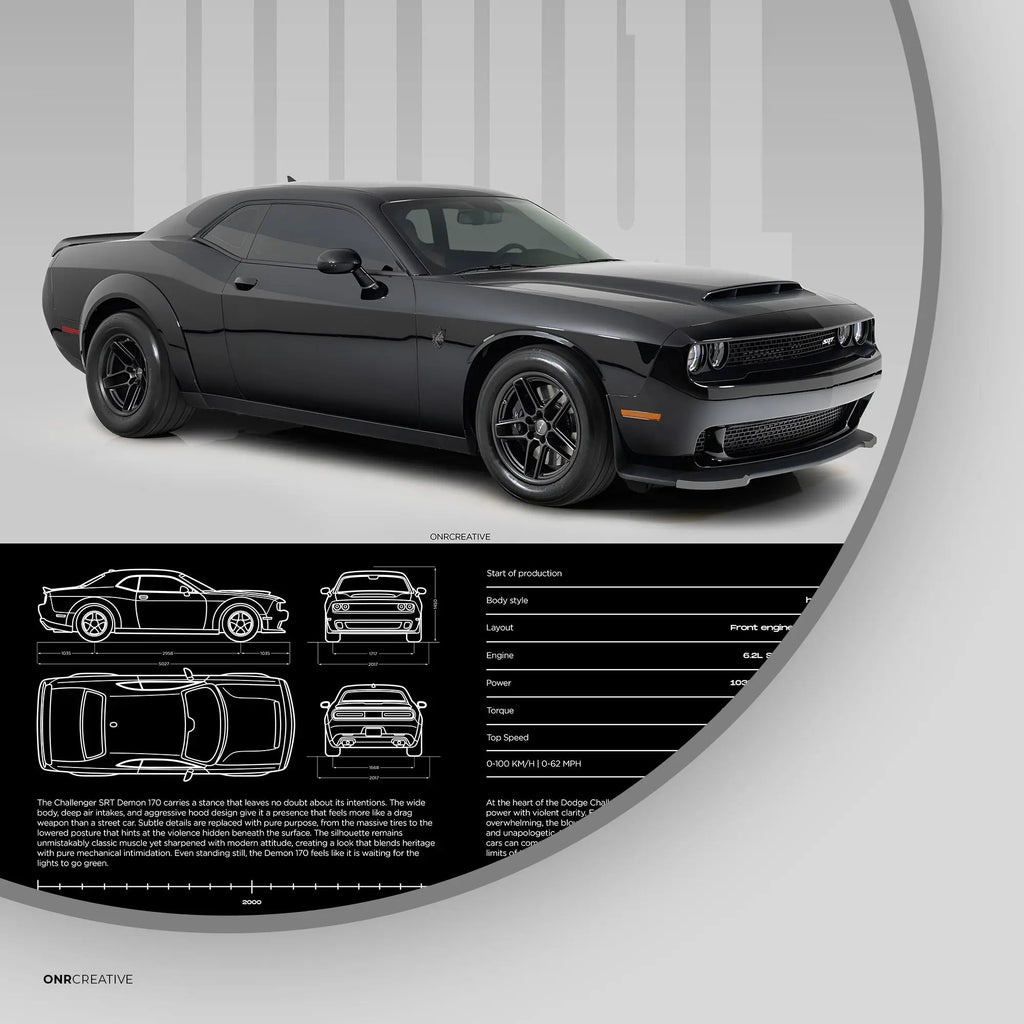 Dodge Challenger SRT Demon 170 Car Poster - image 5