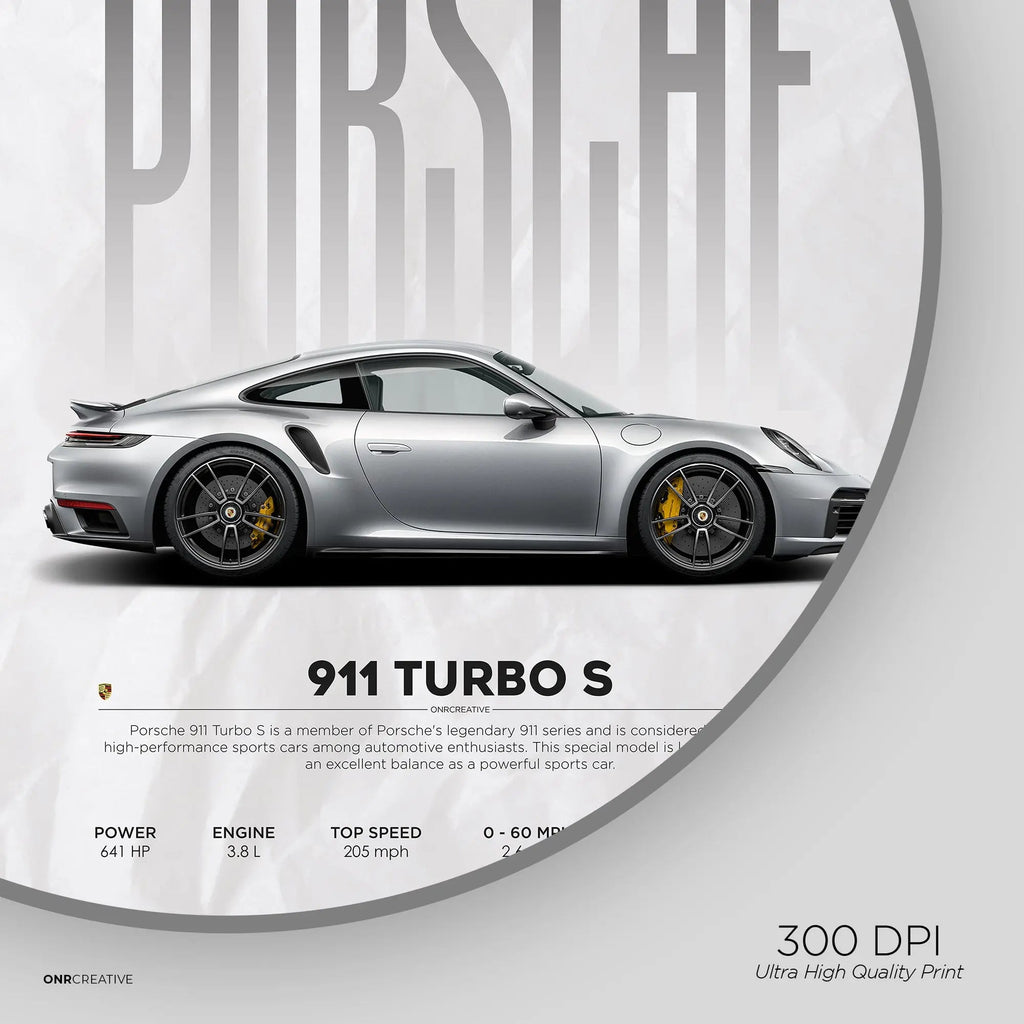 Porsche 911 Turbo S 992 Car Poster - image 5