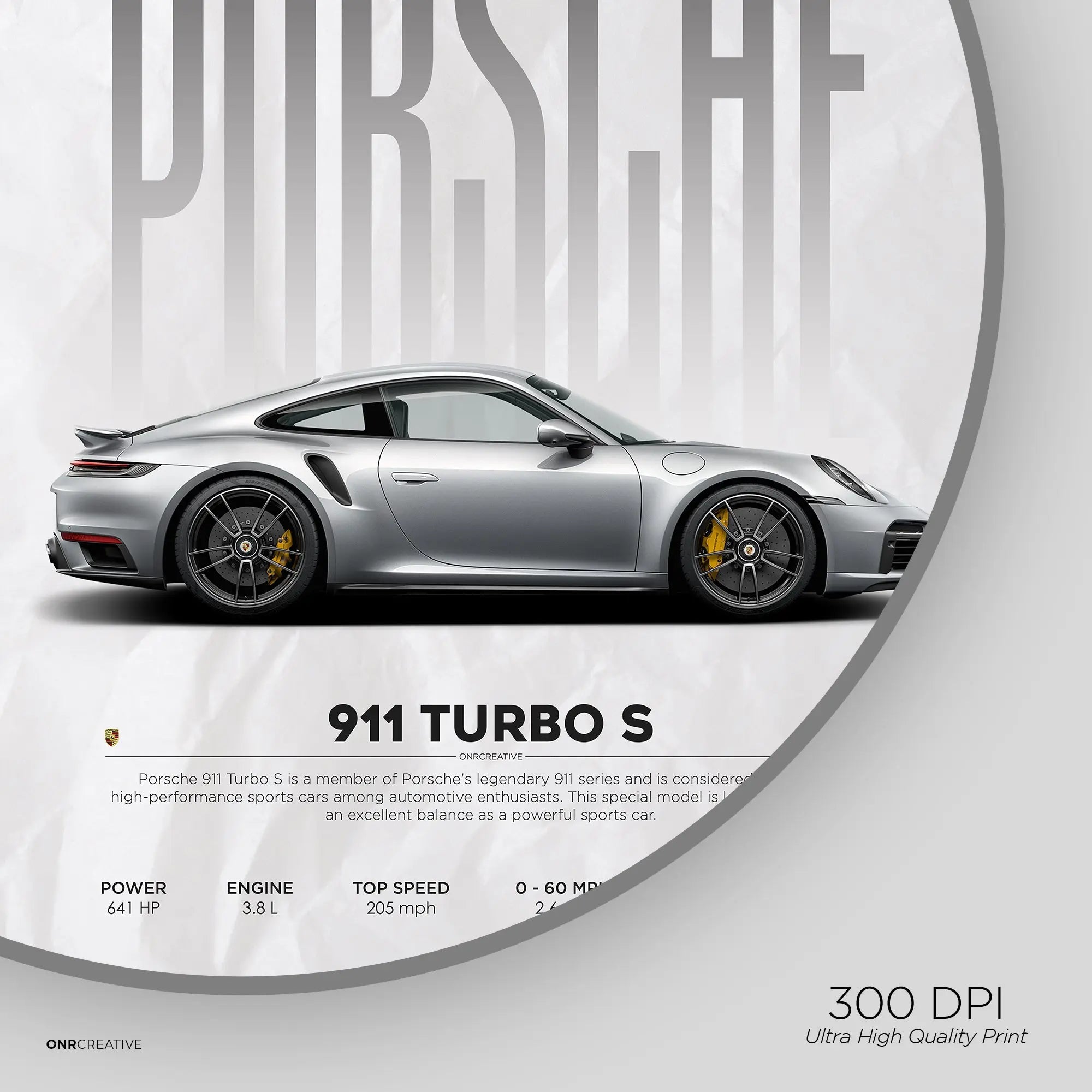 Porsche 911 Turbo S 992 Car Poster - image 5