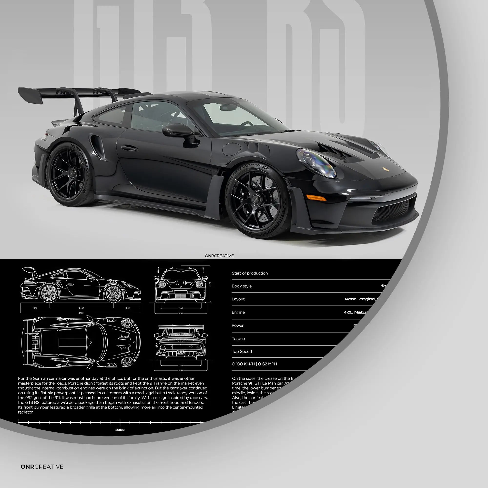 Weissach Package Porsche 911 GT3 RS Car Poster - image 6