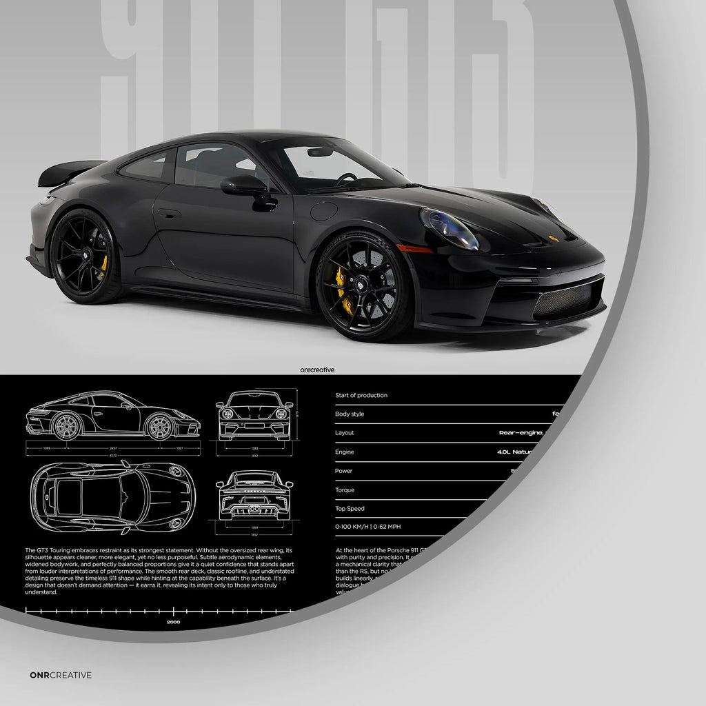 Porsche 911 GT3 Touring 992 Car Poster - image 4