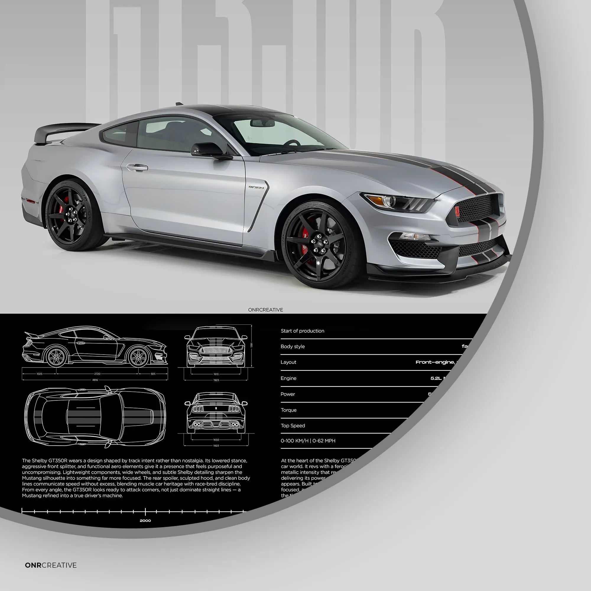 Ford Mustang Shelby GT350R Car Poster - image 6