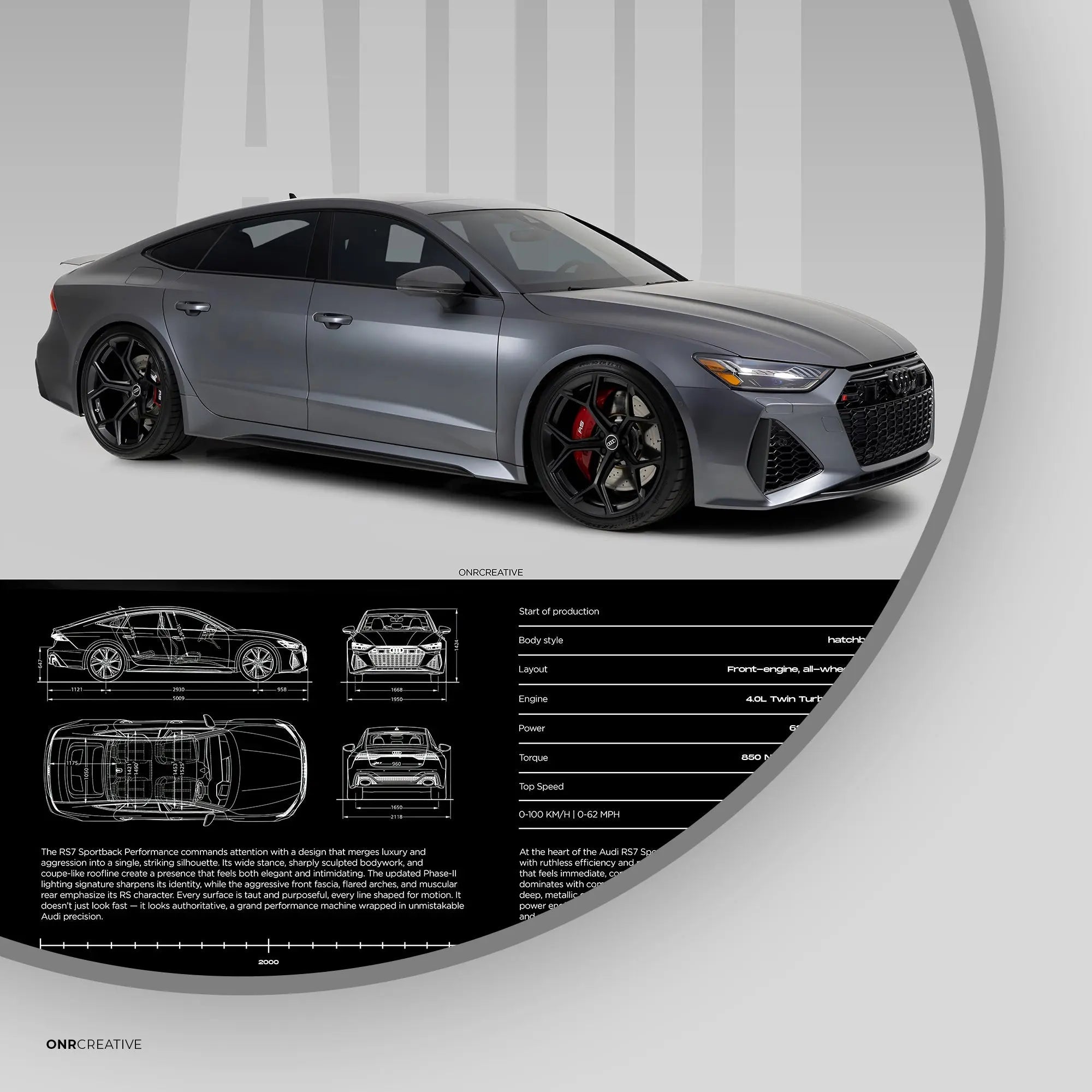 Audi RS7 Performance C8 Car Poster - image 6