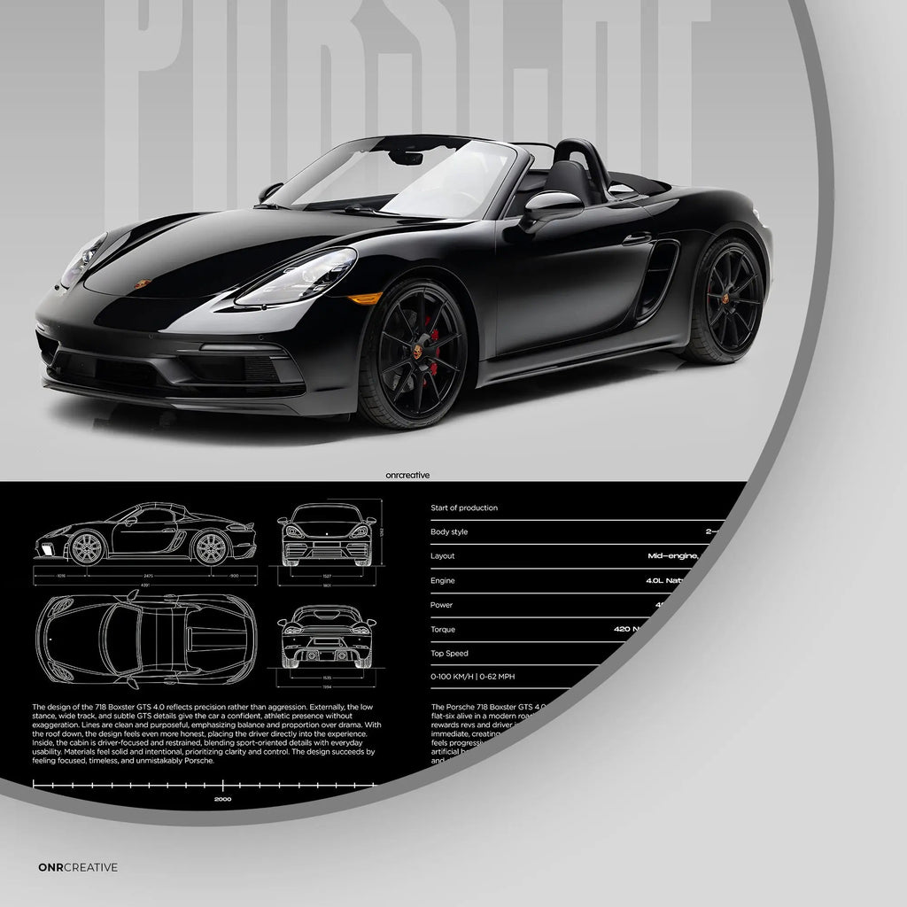 Porsche 718 Boxster GTS Car Poster - image 2