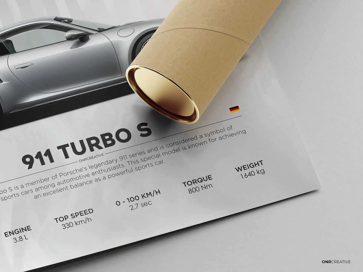 Porsche 911 Turbo S 992 Car Poster - image 6